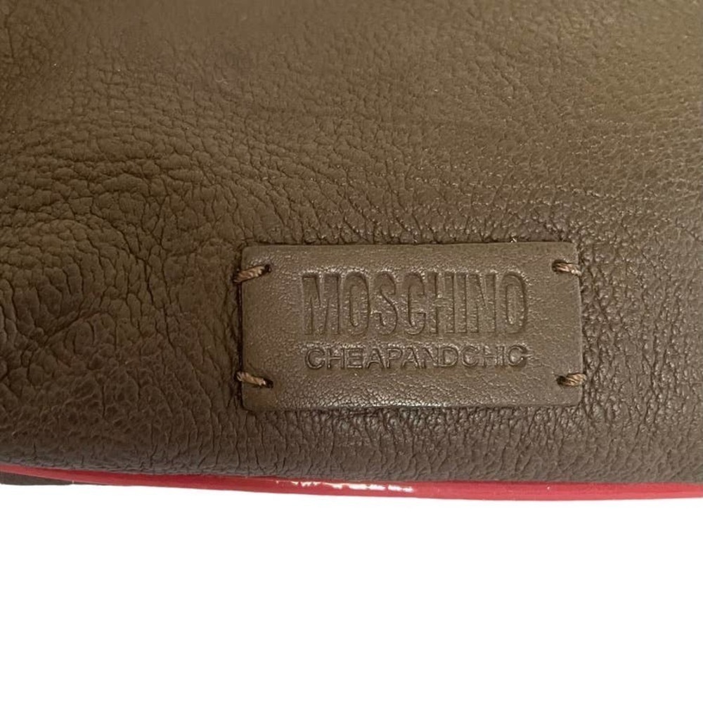 Moschino Cheap and Chic Brown Leather Studded Flower Hobo Handbag Purse - Picture 4 of 11